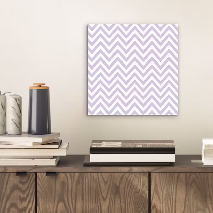 Alu-Dibond-Bild - Lila – Geometrisch – Chevron – Zickzack – Muster — 2
