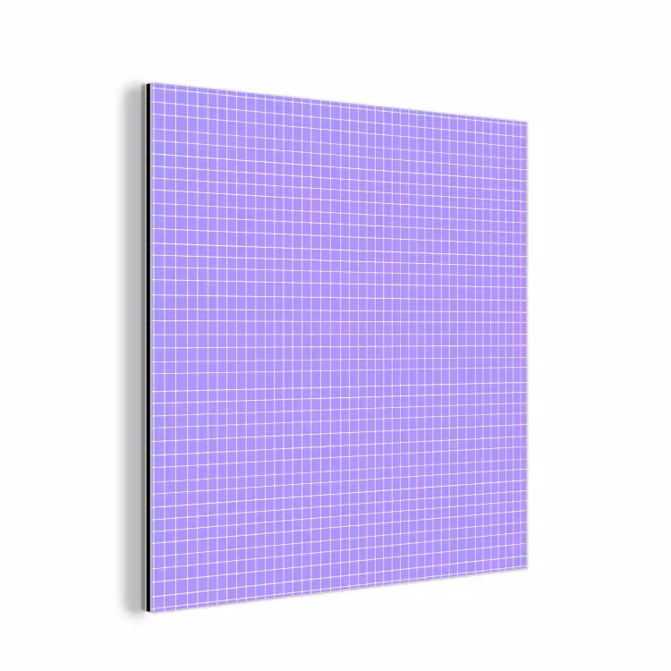 Alu-Dibond-Bild - Lila – Geometrisch – Raster – Minimalistisch – Muster — 1