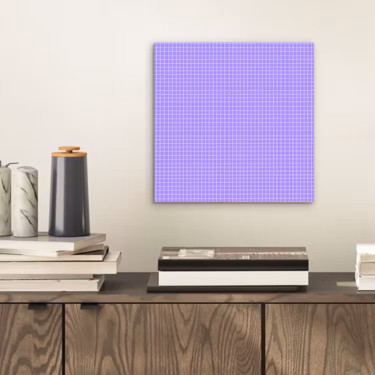 Alu-Dibond-Bild - Lila – Geometrisch – Raster – Minimalistisch – Muster — 2
