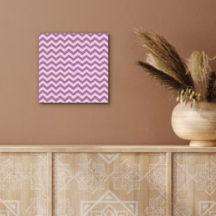 Alu-Dibond-Bild - Lila – Rosa – Geometrisch – Chevron – Zickzack – Muster — 5