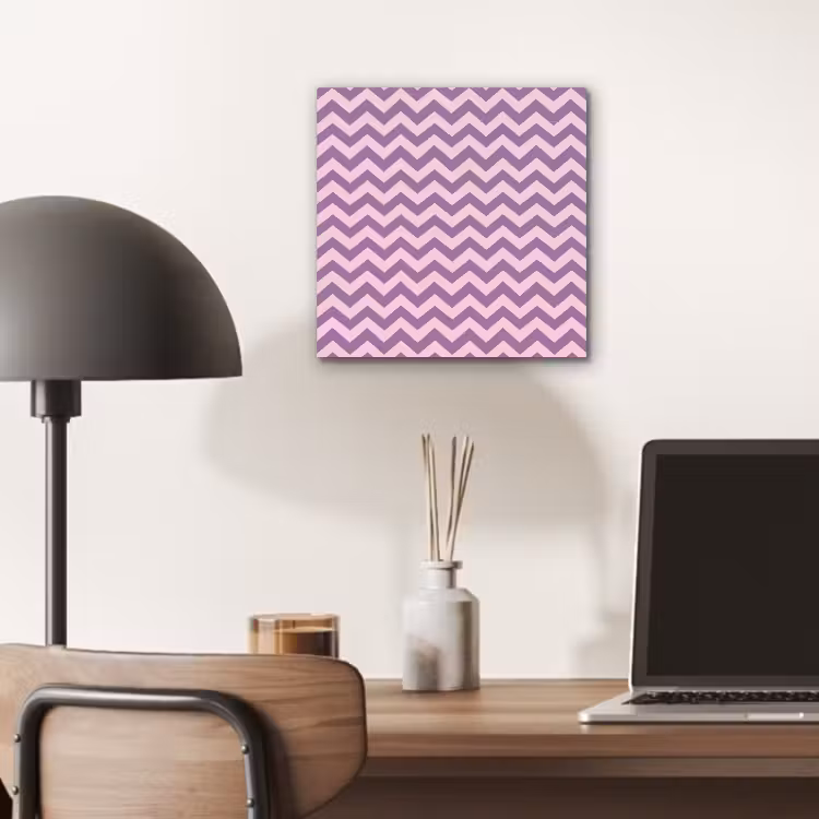 Alu-Dibond-Bild - Lila – Rosa – Geometrisch – Chevron – Zickzack – Muster — 6