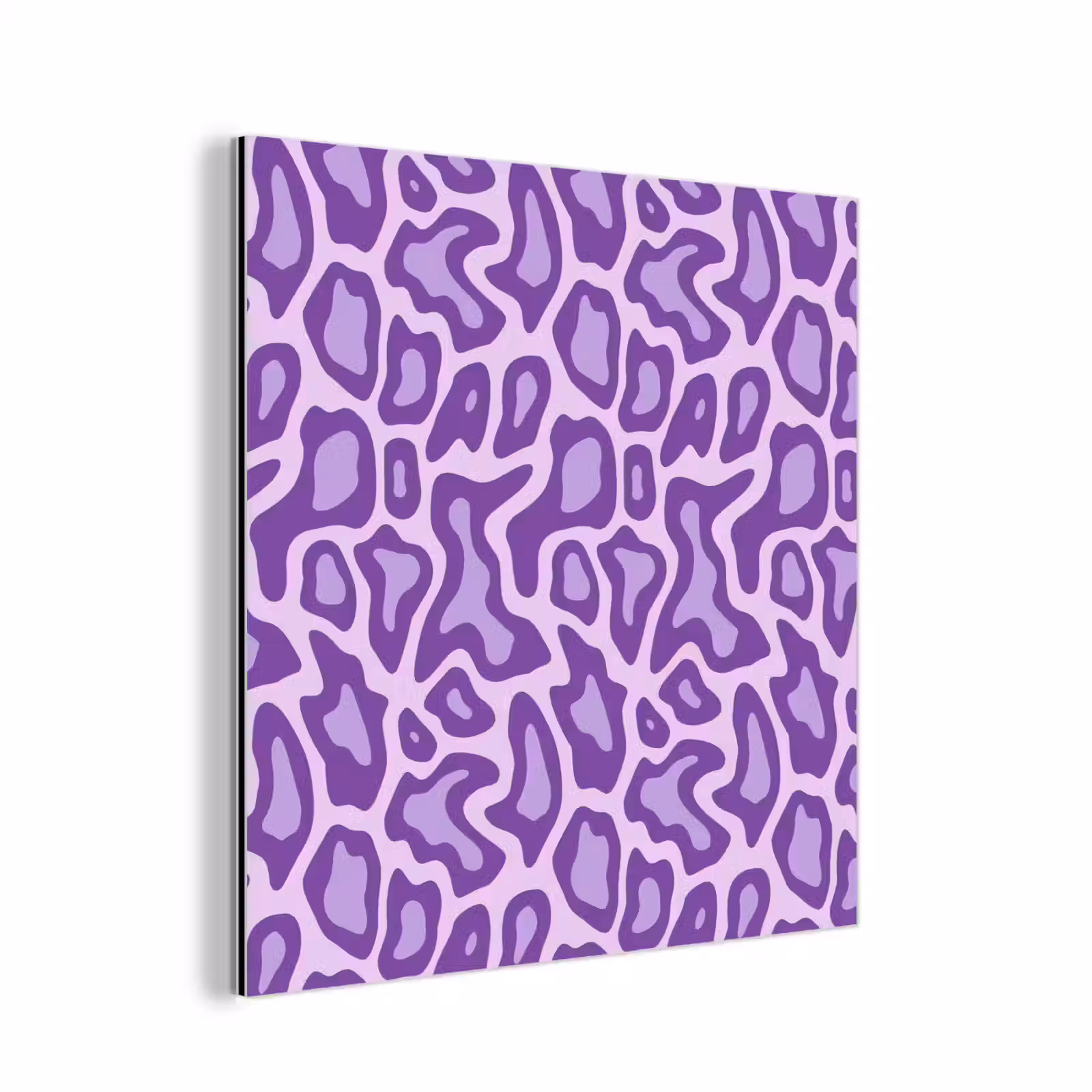Alu-Dibond-Bild - Lila – Abstrakt – Leopard – Flecken – Groovy – Muster — 1