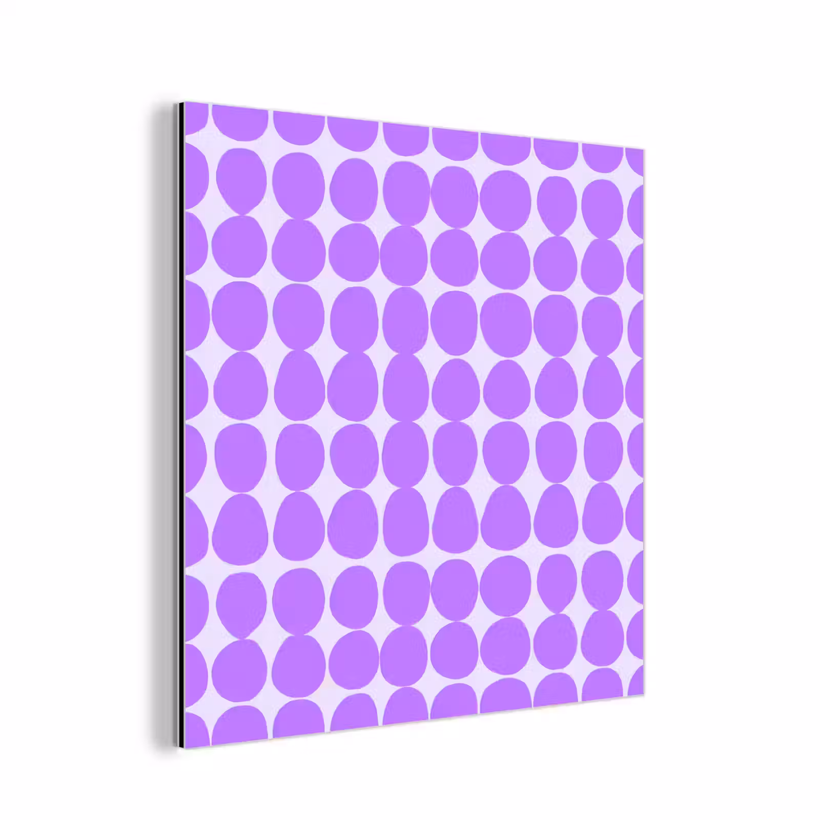 Alu-Dibond-Bild - Lila – Geometrisch – Punkte – Polka Dot – Muster — 1