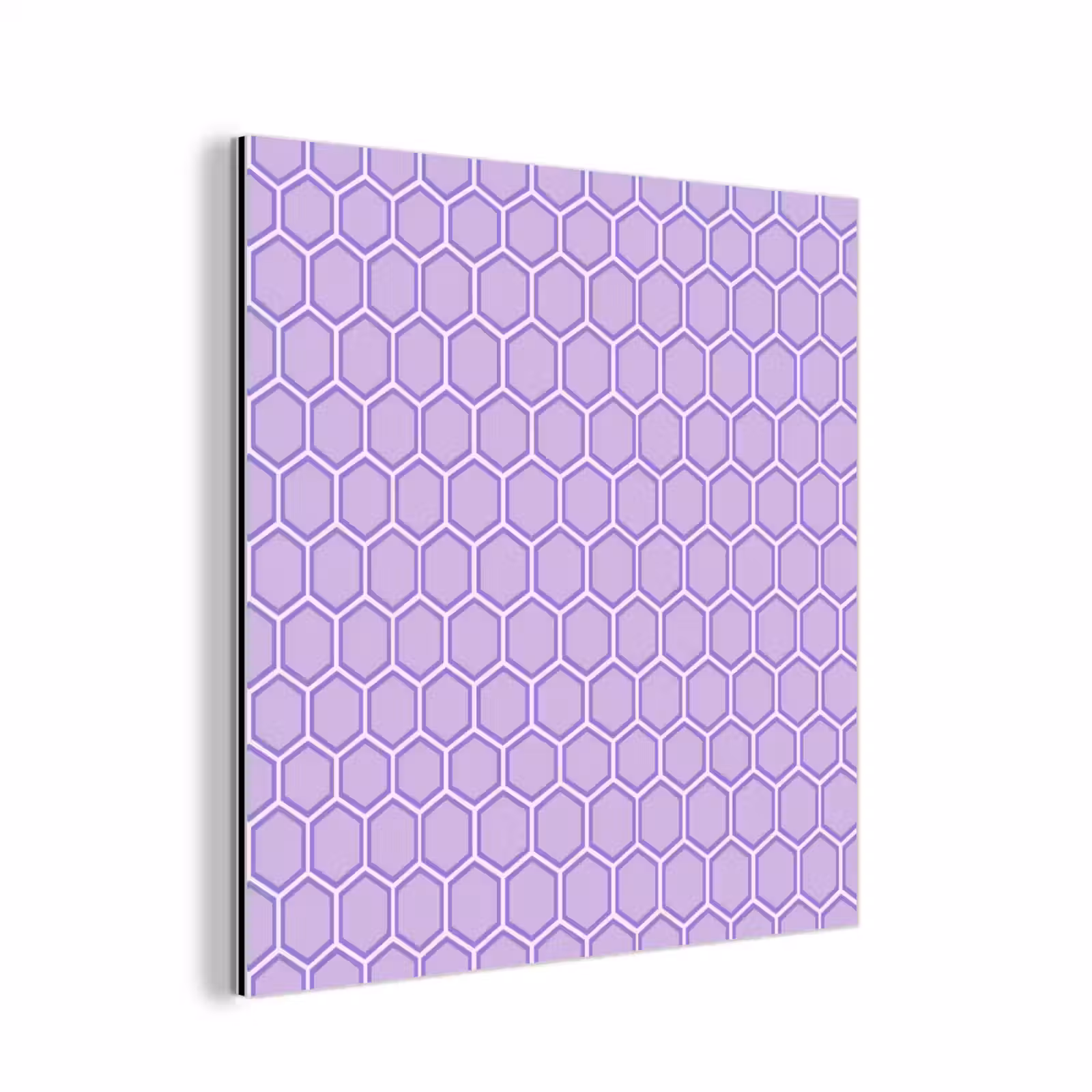 Alu-Dibond-Bild - Lila – Geometrisch – Wabenmuster – Bienenwabe – Muster — 1