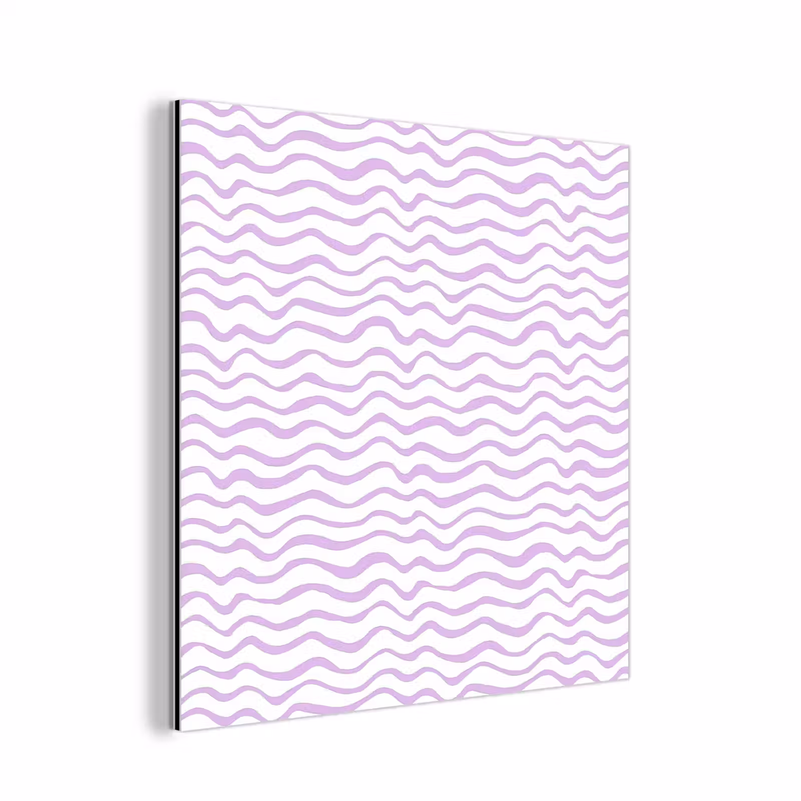 Alu-Dibond-Bild - Lila – Geometrisch – Wellen – Linien – Muster — 1