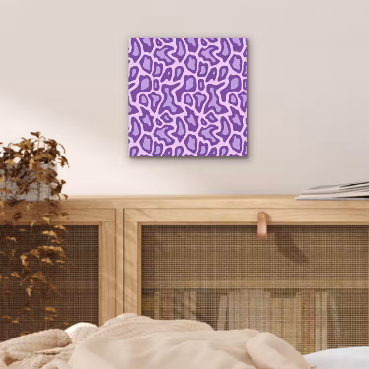 Alu-Dibond-Bild - Lila – Abstrakt – Leopard – Flecken – Groovy – Muster — 4