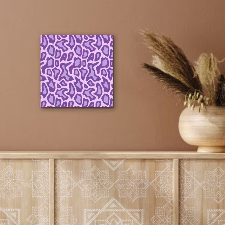 Alu-Dibond-Bild - Lila – Abstrakt – Leopard – Flecken – Groovy – Muster — 5