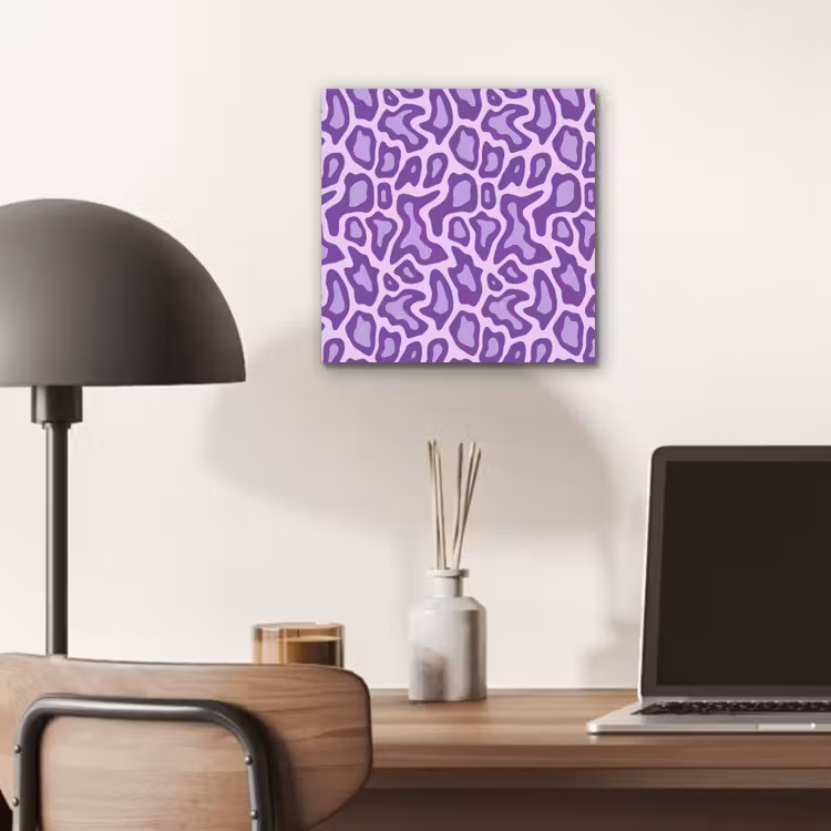 Alu-Dibond-Bild - Lila – Abstrakt – Leopard – Flecken – Groovy – Muster — 6