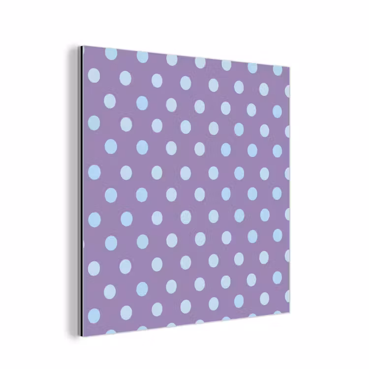 Alu-Dibond-Bild - Lila – Blau – Geometrisch – Punkte – Polka Dot – Muster — 1