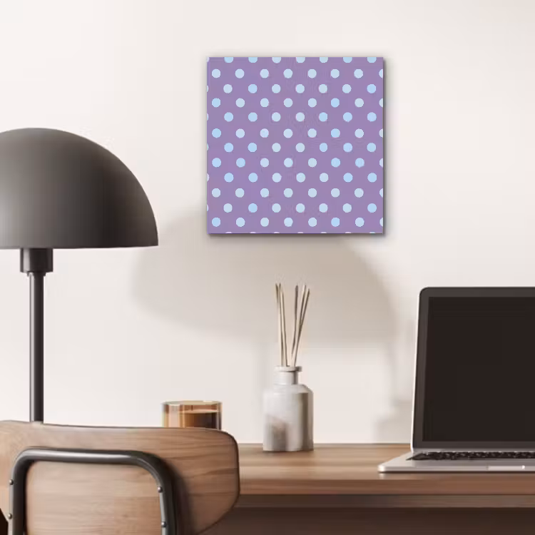 Alu-Dibond-Bild - Lila – Blau – Geometrisch – Punkte – Polka Dot – Muster — 6