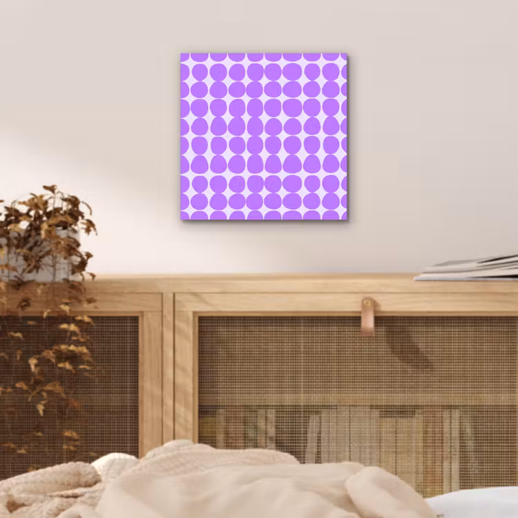 Alu-Dibond-Bild - Lila – Geometrisch – Punkte – Polka Dot – Muster — 4