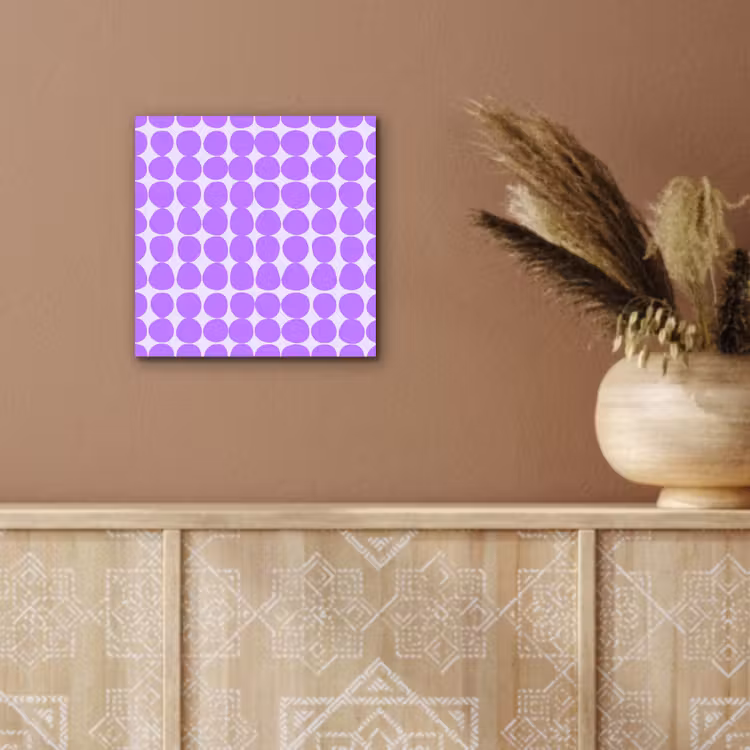 Alu-Dibond-Bild - Lila – Geometrisch – Punkte – Polka Dot – Muster — 5