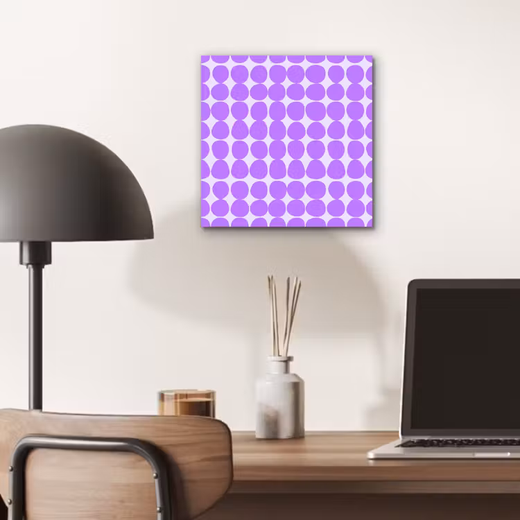 Alu-Dibond-Bild - Lila – Geometrisch – Punkte – Polka Dot – Muster — 6