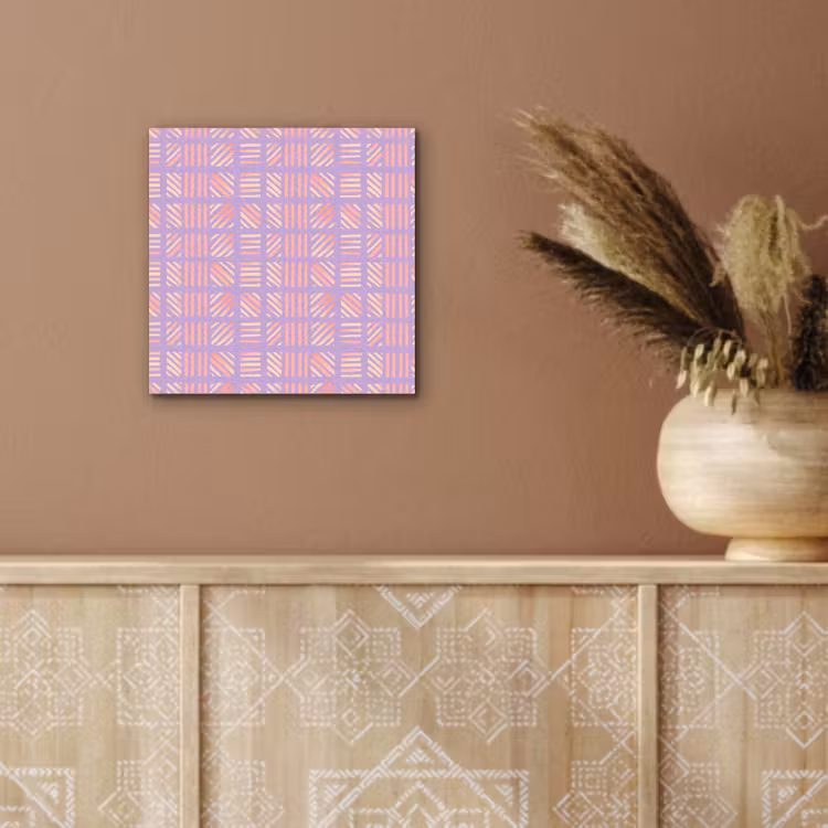 Alu-Dibond-Bild - Lila – Rosa – Geometrisch – Streifen – Blöcke – Muster — 5