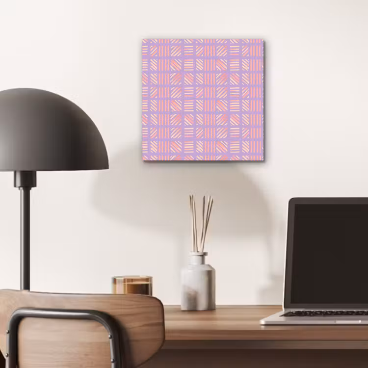 Alu-Dibond-Bild - Lila – Rosa – Geometrisch – Streifen – Blöcke – Muster — 6