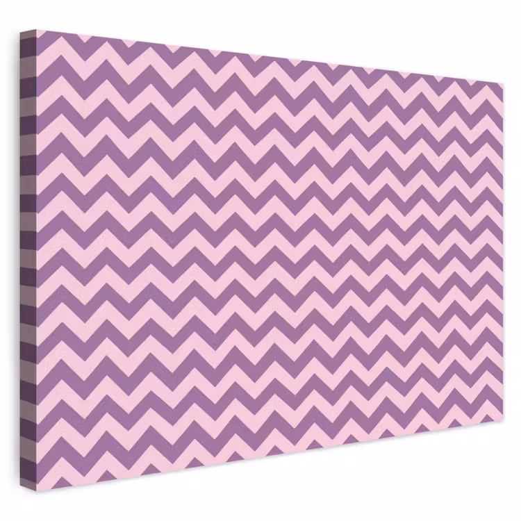 Outdoor Leinwand - Lila – Rosa – Geometrisch – Chevron – Zickzack – Muster — 1