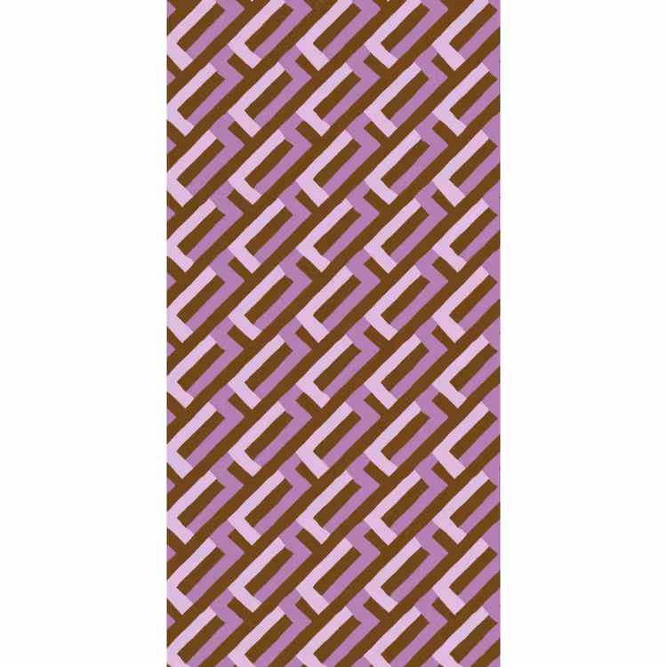 Tapete - Braun – Rosa – Geometrisch – Mäander – Muster — 2