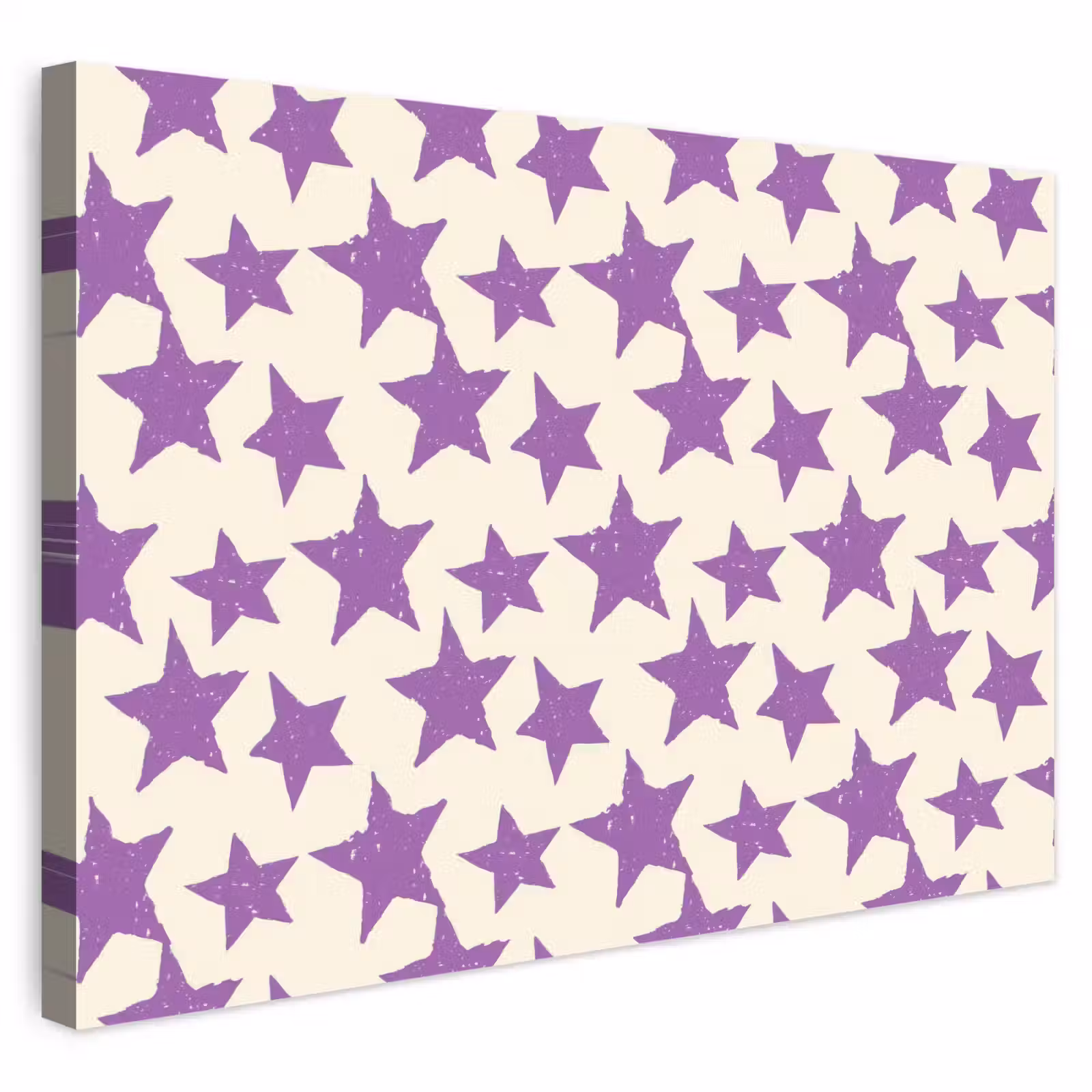 Outdoor Leinwand - Lila – Geometrisch – Sterne – Stempel – Muster — 1