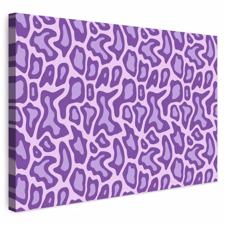 Outdoor Leinwand - Lila – Abstrakt – Leopard – Flecken – Groovy – Muster — 1
