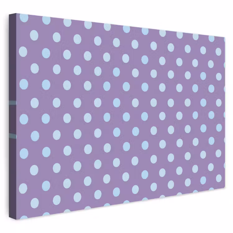 Outdoor Leinwand - Lila – Blau – Geometrisch – Punkte – Polka Dot – Muster — 1