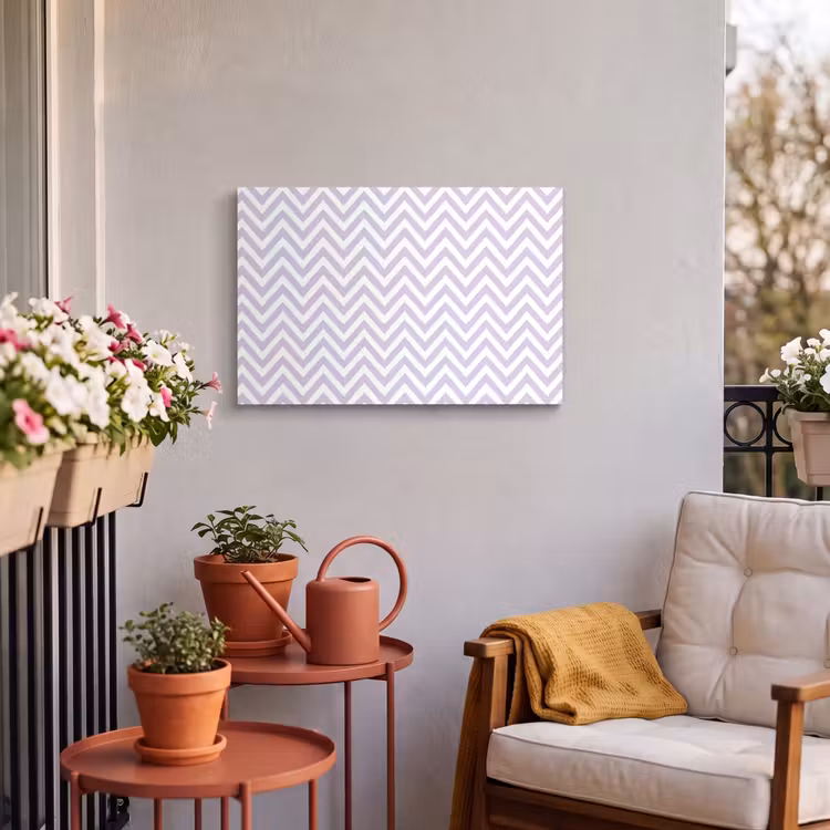 Outdoor Leinwand - Lila – Geometrisch – Chevron – Zickzack – Muster — 3