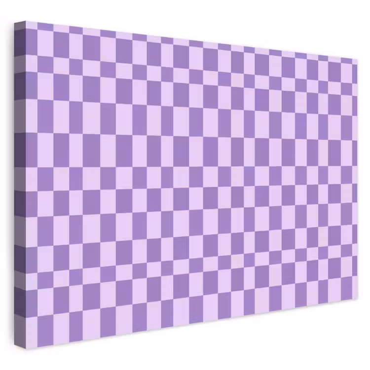 Outdoor Leinwand - Lila – Geometrisch – Schachbrettmuster – Blöcke – Muster — 1