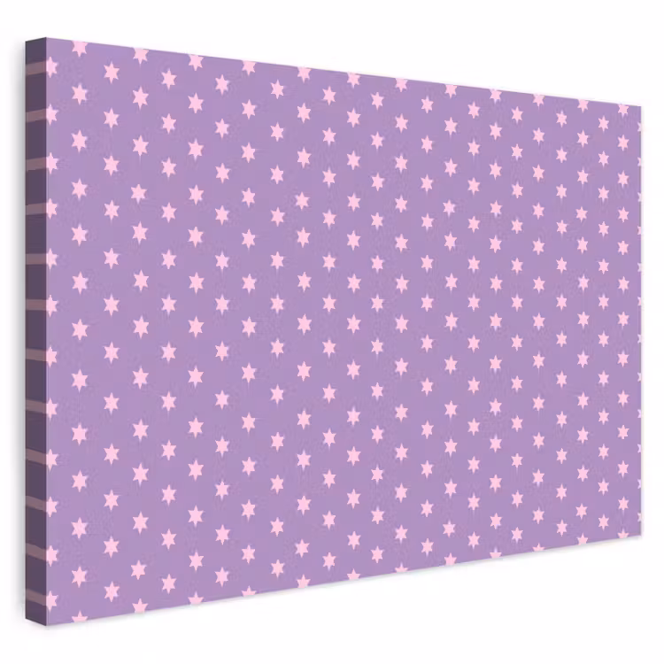 Outdoor Leinwand - Lila – Rosa – Sterne – Geometrisch – Muster — 1