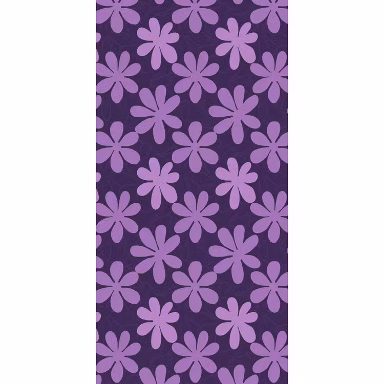 Tapete - Lila – Botanisch – Blumen – Retro – Muster — 2