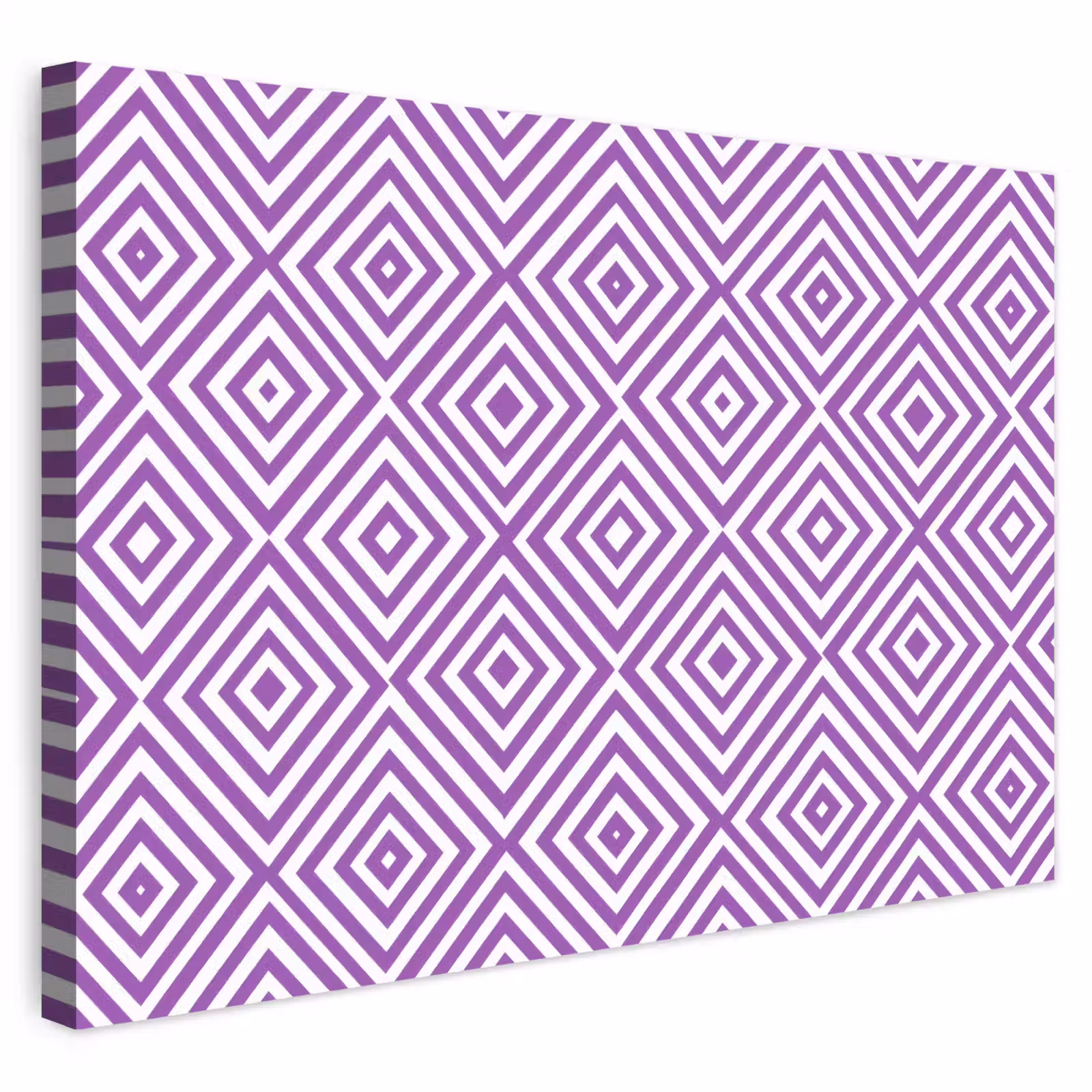 Outdoor Leinwand - Lila – Geometrisch – Rauten – Konzentrisch – Muster — 1