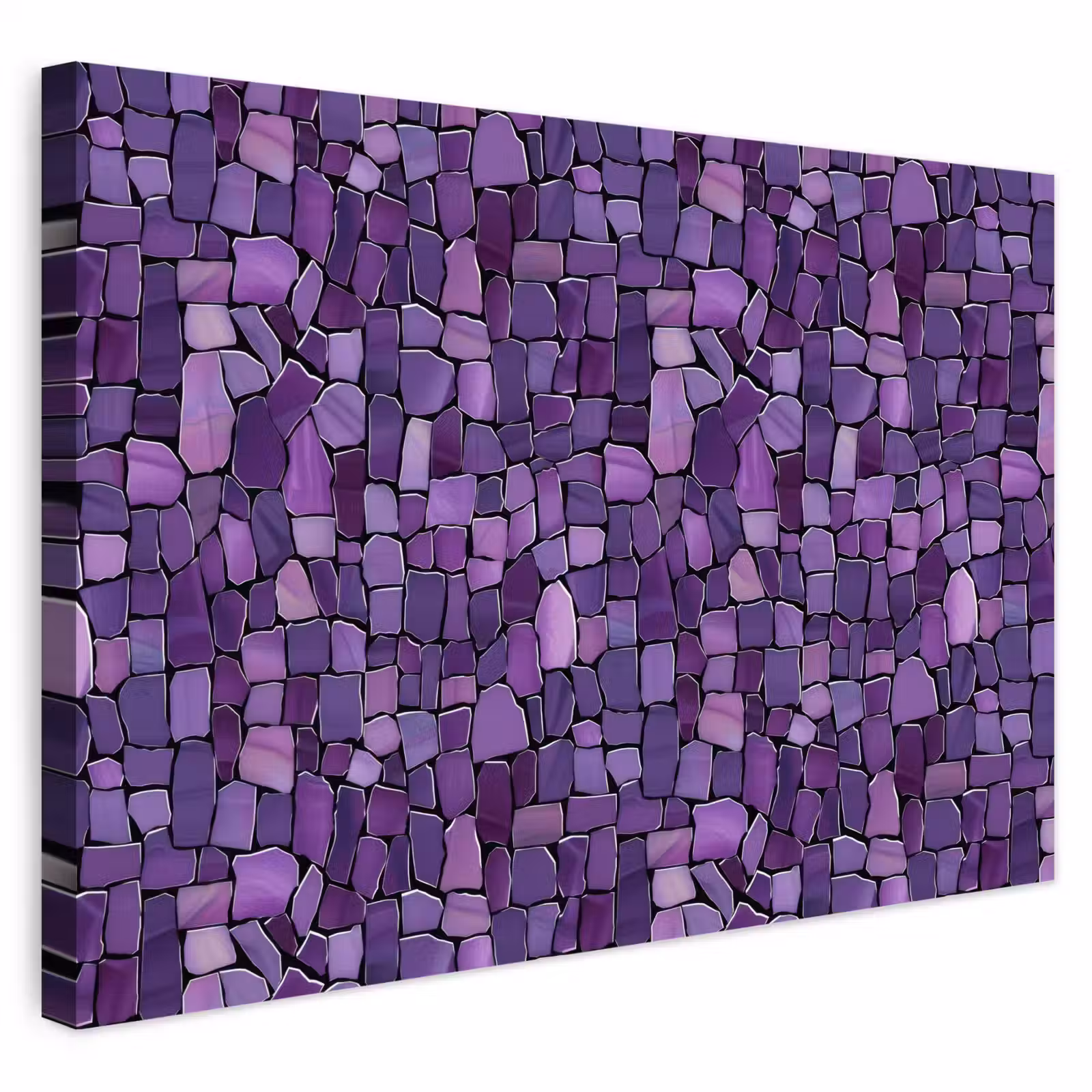 Outdoor Leinwand - Lila – Mosaik – Scherben – Stein – Muster — 1