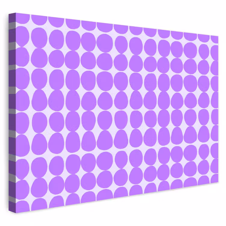 Outdoor Leinwand - Lila – Geometrisch – Punkte – Polka Dot – Muster — 1
