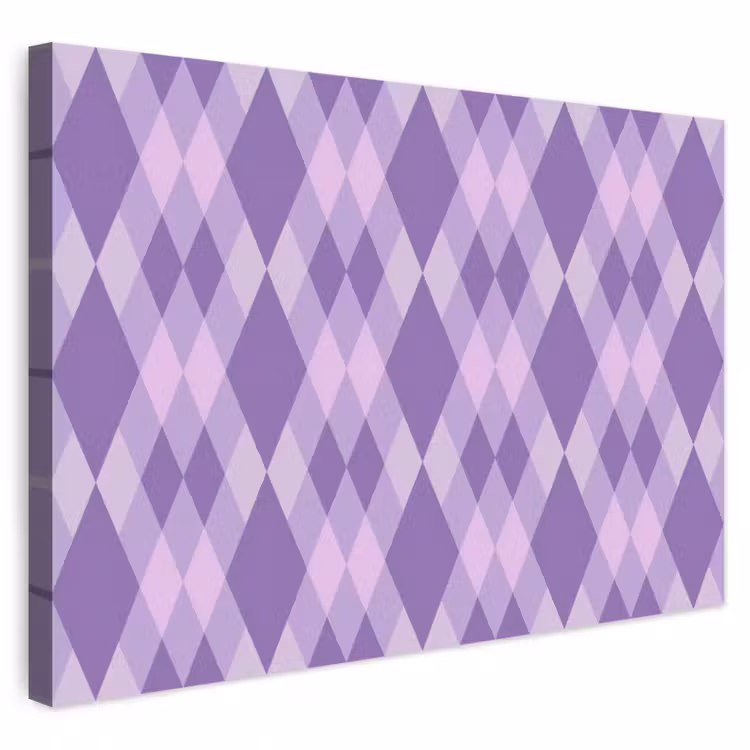 Outdoor Leinwand - Lila – Geometrisch – Rauten – Argyle – Muster — 1