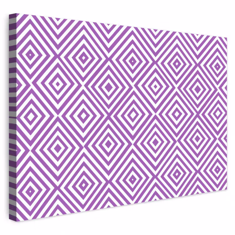 Outdoor Leinwand - Lila – Geometrisch – Rauten – Konzentrisch – Muster — 1