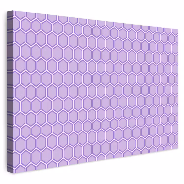 Outdoor Leinwand - Lila – Geometrisch – Wabenmuster – Bienenwabe – Muster — 1