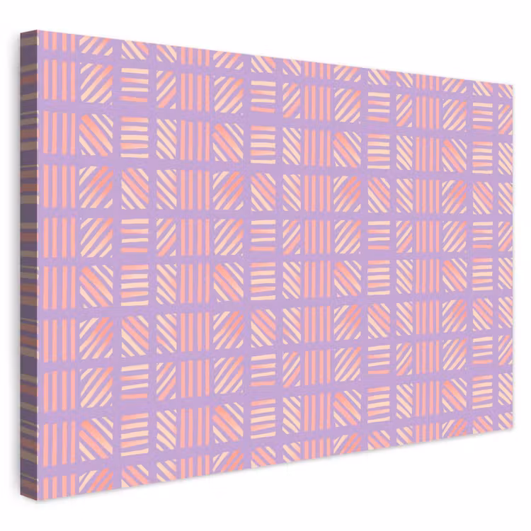 Outdoor Leinwand - Lila – Rosa – Geometrisch – Streifen – Blöcke – Muster — 1