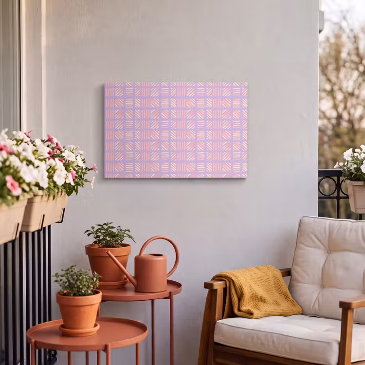 Outdoor Leinwand - Lila – Rosa – Geometrisch – Streifen – Blöcke – Muster — 3
