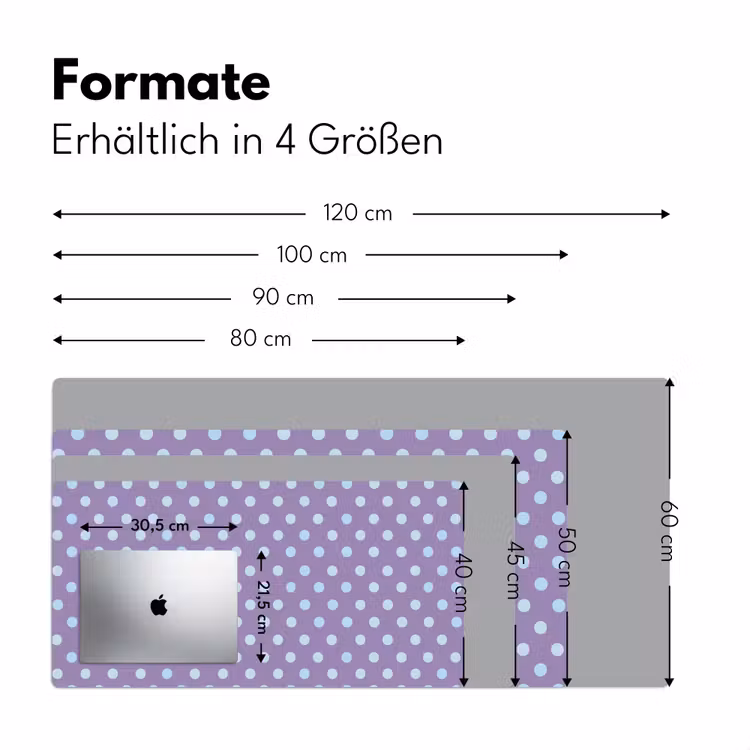 Schreibtischunterlage - Lila – Blau – Geometrisch – Punkte – Polka Dot – Muster — 5