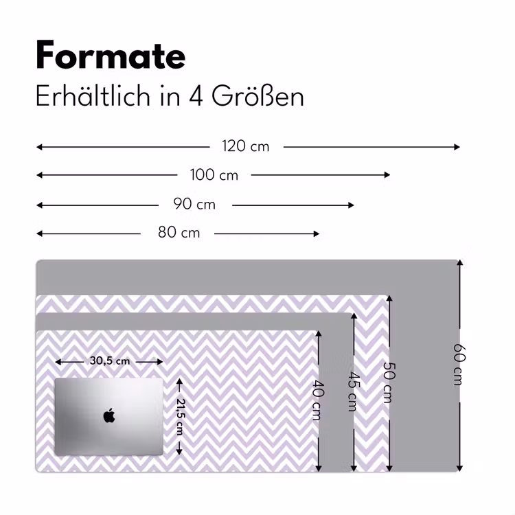 Schreibtischunterlage - Lila – Geometrisch – Chevron – Zickzack – Muster — 5