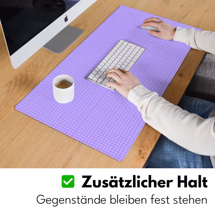 Schreibtischunterlage - Lila – Geometrisch – Raster – Minimalistisch – Muster — 3