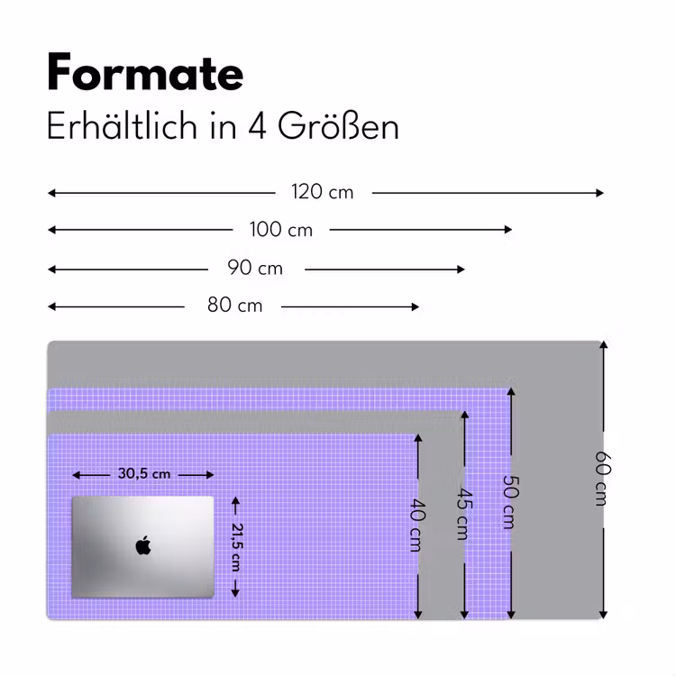 Schreibtischunterlage - Lila – Geometrisch – Raster – Minimalistisch – Muster — 5