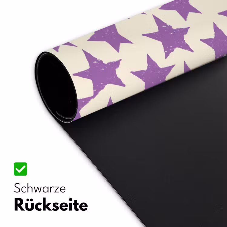 Schreibtischunterlage - Lila – Geometrisch – Sterne – Stempel – Muster — 2