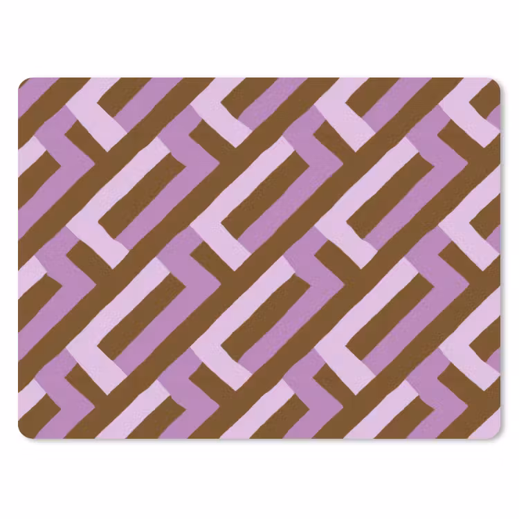 Mauspad - Braun – Rosa – Geometrisch – Mäander – Muster — 1