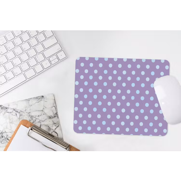 Mauspad - Lila – Blau – Geometrisch – Punkte – Polka Dot – Muster — 2