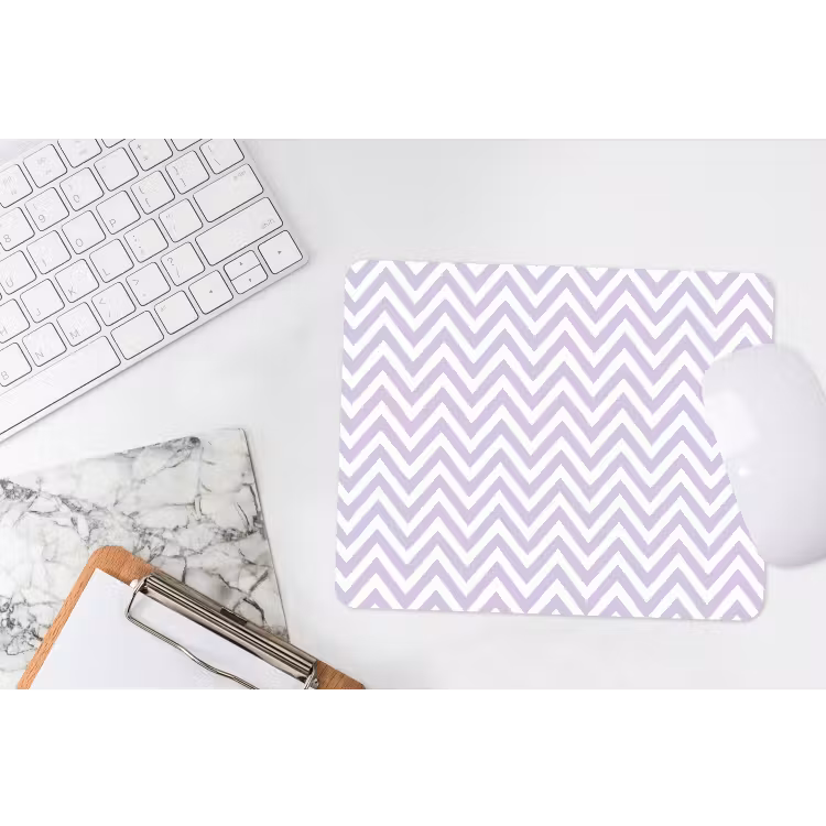 Mauspad - Lila – Geometrisch – Chevron – Zickzack – Muster — 2