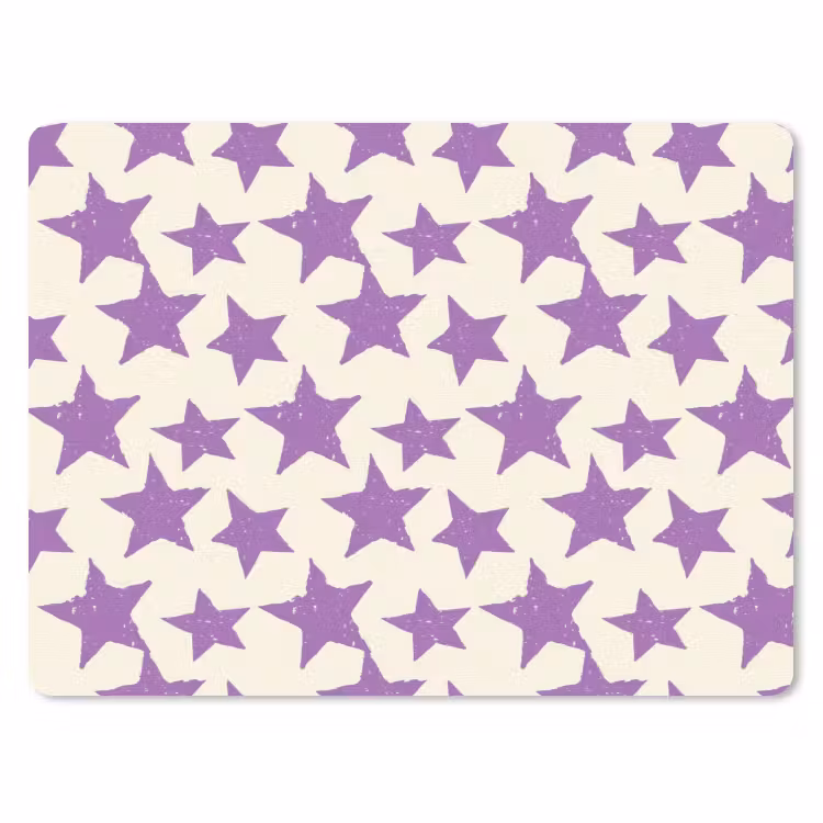 Mauspad - Lila – Geometrisch – Sterne – Stempel – Muster — 1