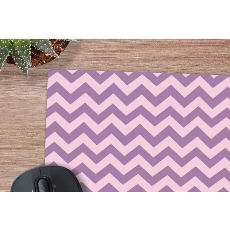 Mauspad - Lila – Rosa – Geometrisch – Chevron – Zickzack – Muster — 4