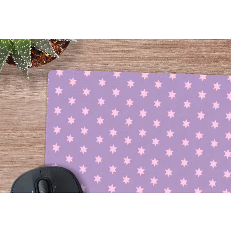 Mauspad - Lila – Rosa – Sterne – Geometrisch – Muster — 4
