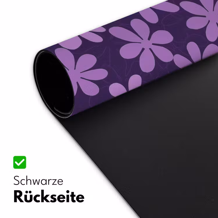 Schreibtischunterlage - Lila – Botanisch – Blumen – Retro – Muster — 2