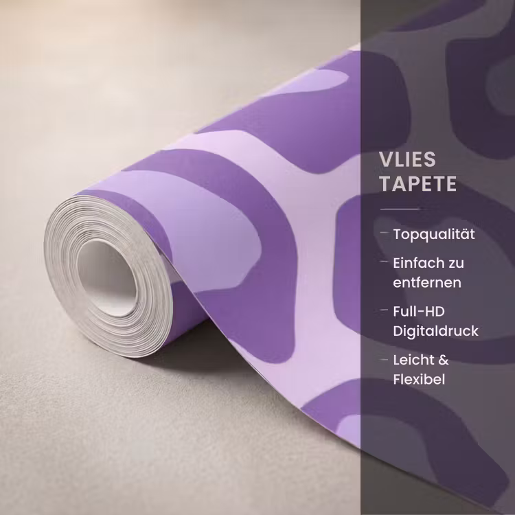 Tapete - Lila – Abstrakt – Leopard – Flecken – Groovy – Muster — 3