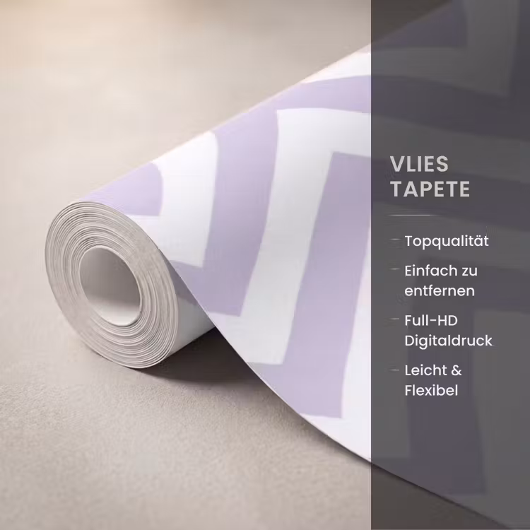 Tapete - Lila – Geometrisch – Chevron – Zickzack – Muster — 3
